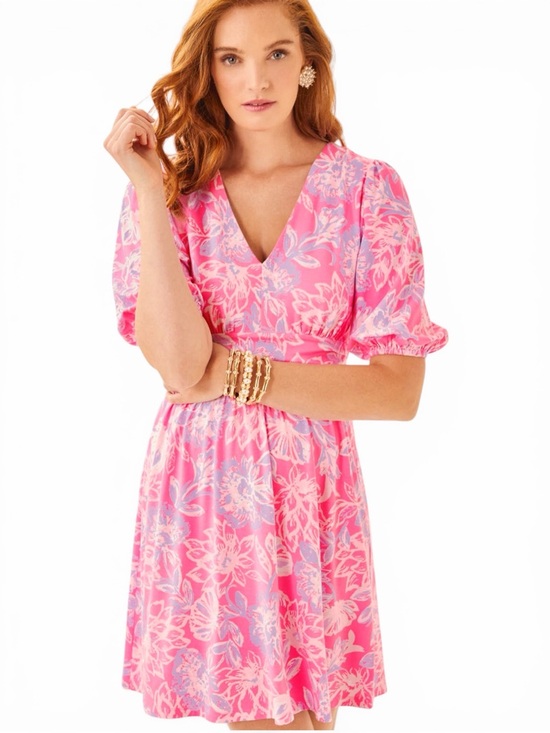 Lilly Pulitzer Dresses & Skirts - NWT Lilly Pulitzer Brightman Dress Roseau Pink Zen Garden 10